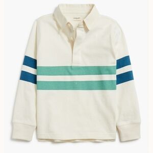 Crewcuts J. Crew Boys Rugby Shirt Long Sleeve Striped Casual Top  Size Large